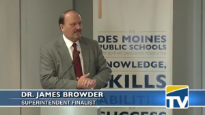 Jim Browder served as Superintendent of the Anchorage School District for less than one year. Screenshot from DMPStv.