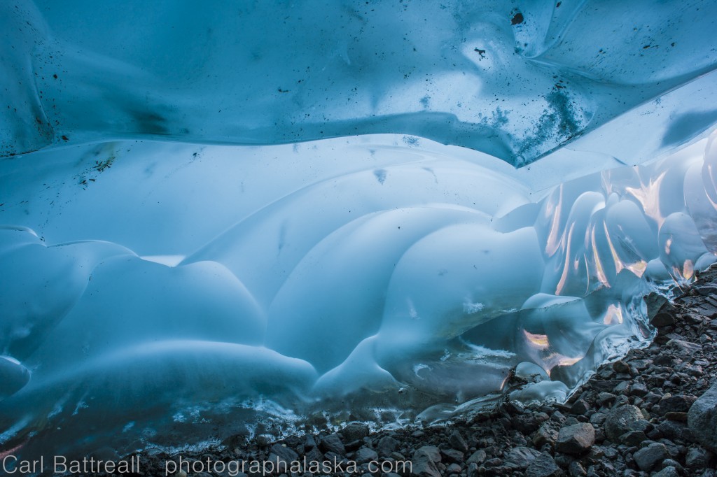 Light from within, Mendenhal Glacier, Tongass National Forest, Alaska.