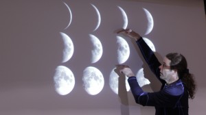 Professor explains the phases of the moon.