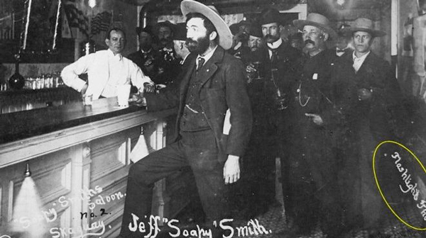 Jefferson Randolph "Soapy" Smith, pictured in Skagway in 1898. Photo from  soapysmiths.blogspot.com