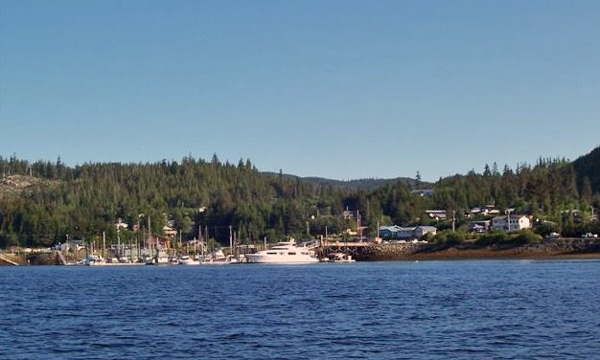A view of Thorne Bay from the ocean. (Photo from the City of Thorne Bay website)