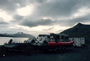 Because the Coast Guard anticipates heightened marine traffic, two 25-foot response boats will patrol waters off the coast of Dutch Harbor this summer. (Emily Schwing/KUCB)