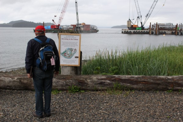 The location of the new dock at Icy Strait Point. (Photo by Elizabeth Jenkins/KTOO)