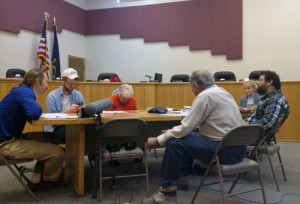 Bethel city councilmembers and the city clerk listen to the ABC Board meeting. (Photo by Lakeidra Chavis/ KYUK)