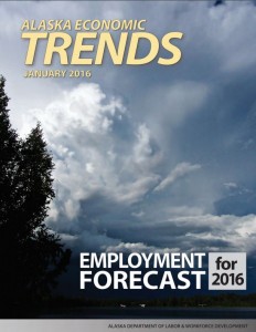 The most recent forecast from the Alaska Department of Labor predicts only modest job losses in 2016. 