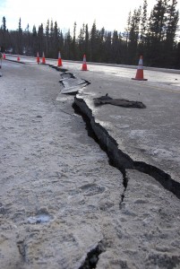 Damage from the recent 7.1 earthquake in Southcentral Alaska.(Jenny Neyman/ KDLL)