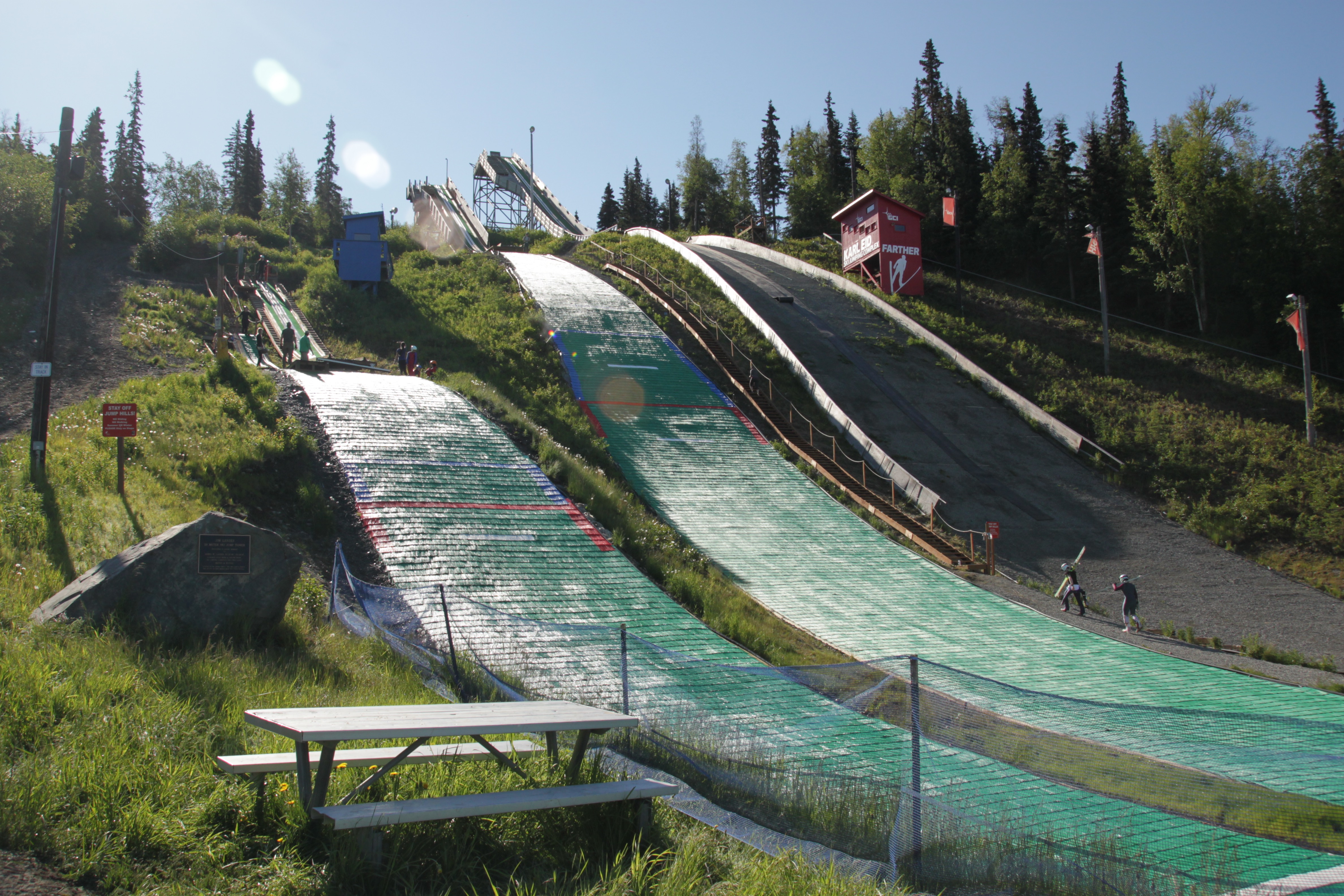 The Hilltop summer ski jump. (Photo by Ammon Swenson, Alaska Public Media - Anchorage)
