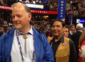 Tuckerman Babcock, left, and Jerry Ward at the 2016 GOP National Convention. Photo by Lawrence Ostrovsky)