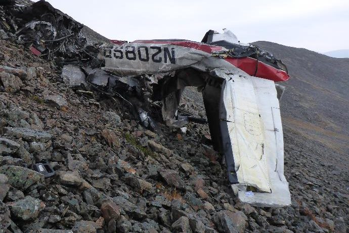 The Cessna 208 caravan that crashed midway between Quinhagak and Togiak (Photo courtesy of Alaska State Troopers)