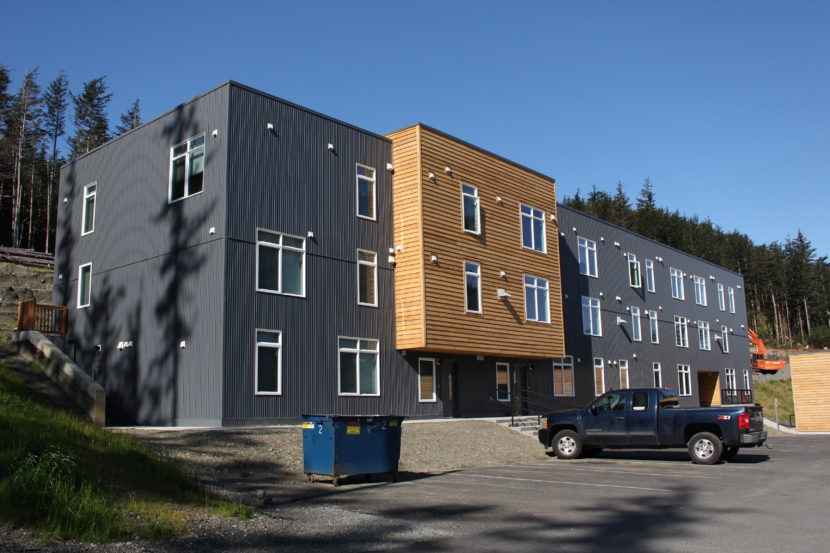 The Terraces at Lawson Creek are a recently completed affordable housing complex on Douglas. (Photo by Elizabeth Jenkins, KTOO - Juneau)