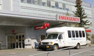 Entrance to Anchorage's Providence Hospital emergency room. (Photo by Josh Edge, APRN - Anchorage)