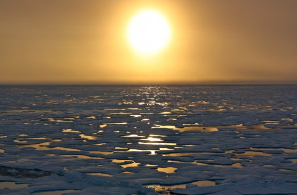 Arctic waters seen from the U.S. Coast Guard Cutter Healy. Photo: NASA Goddard Center.