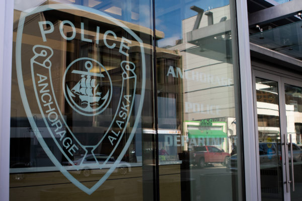 a window that says Anchorage Police Department Anchorage Alaska