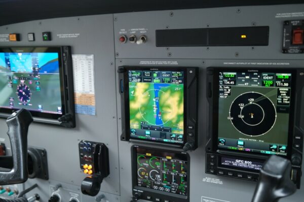 A control system in a plane.